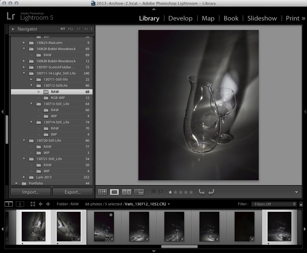 Selecting Files in Lightroom