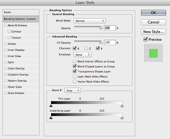 Advanced Blending Options