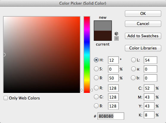 Gray color picker