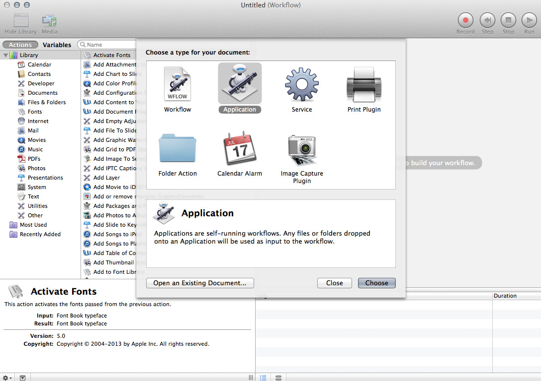 mac automator workflows downloads