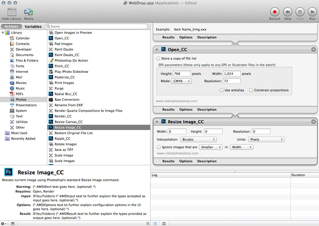 automator mac workflow screenshots